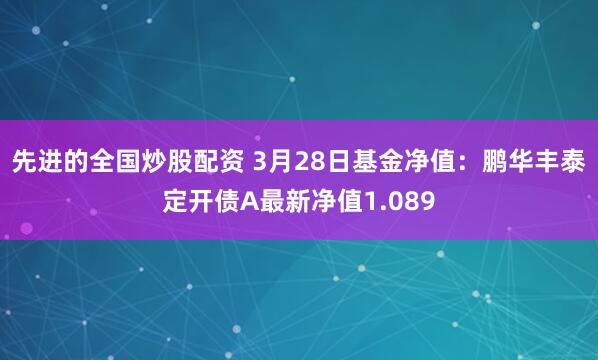 先进的全国炒股配资 3月28日基金净值：鹏华丰泰定开债A最新净值1.089