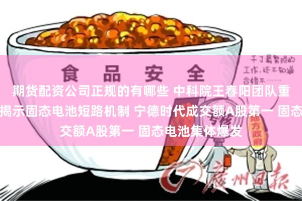 期货配资公司正规的有哪些 中科院王春阳团队重要突破！成功揭示固态电池短路机制 宁德时代成交额A股第一 固态电池集体爆发